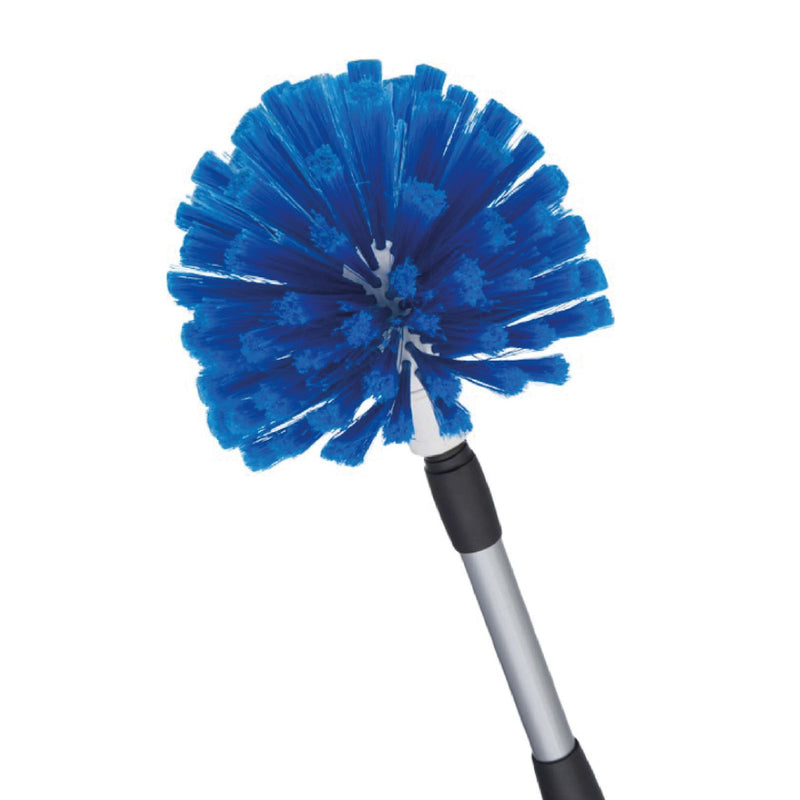 Cepillo Redondo Azul para Esquinas Altas